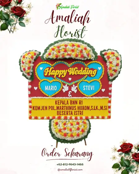 Papan Bunga Pernikahan Darmo